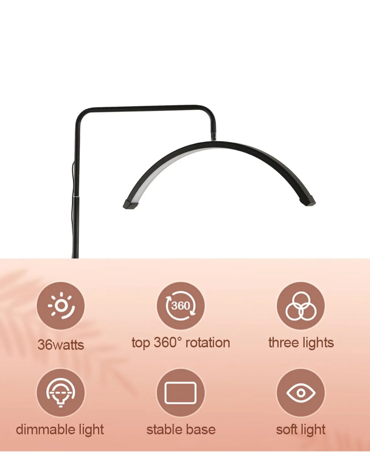 Brand New Beauty LED Light–Half Moon Portable Lighting Kit image indicator(4)