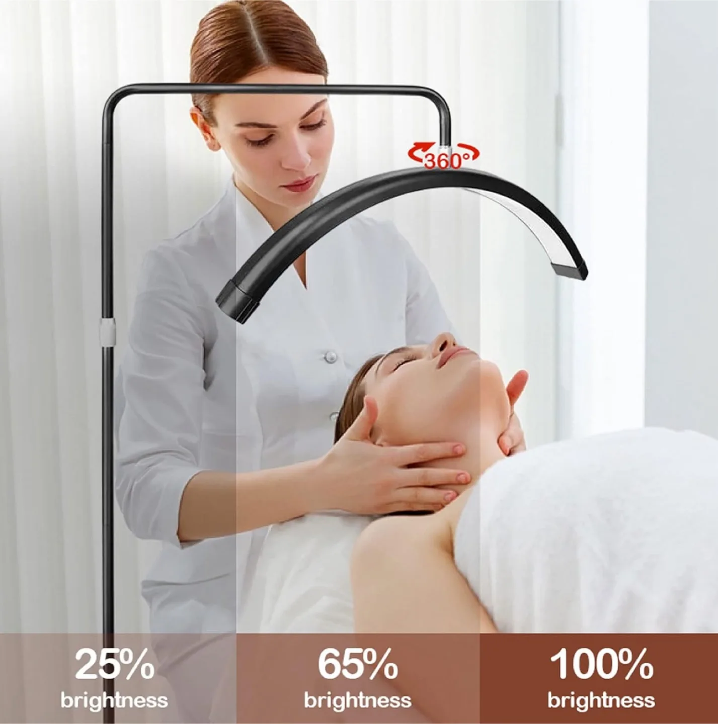 Brand New Beauty LED Light–Half Moon Portable Lighting Kit image indicator(7)