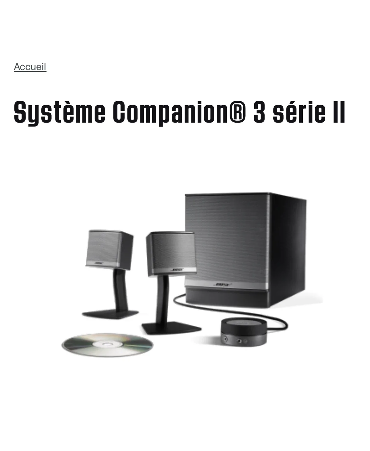 Bose Companion 3 Series II Multimedia Speaker System