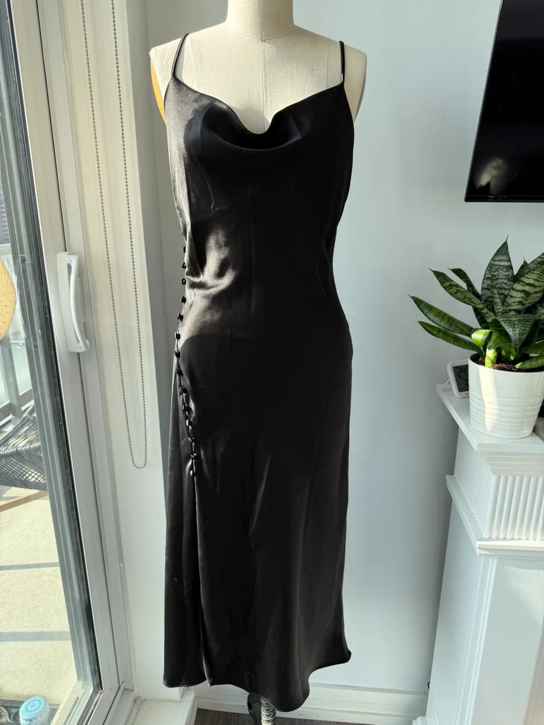 Zara Black Slip Dress size small