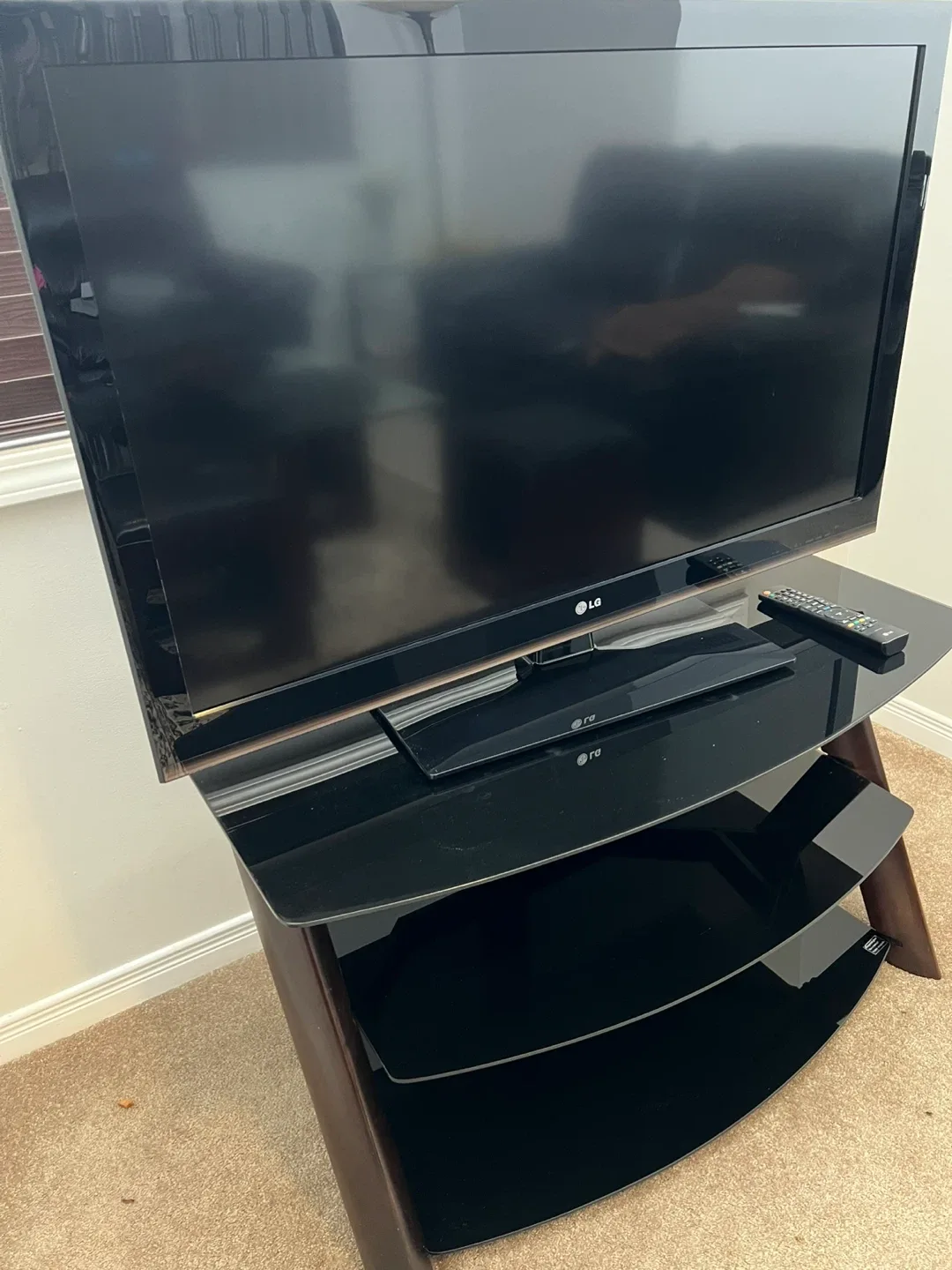 LG TV with TV stand