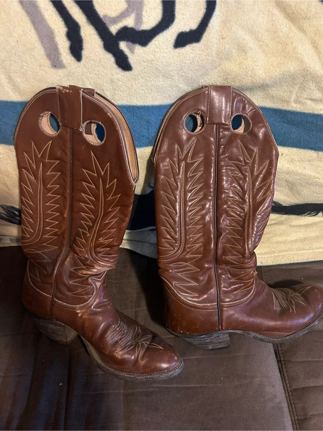 Brown Leather Cowboy Boots