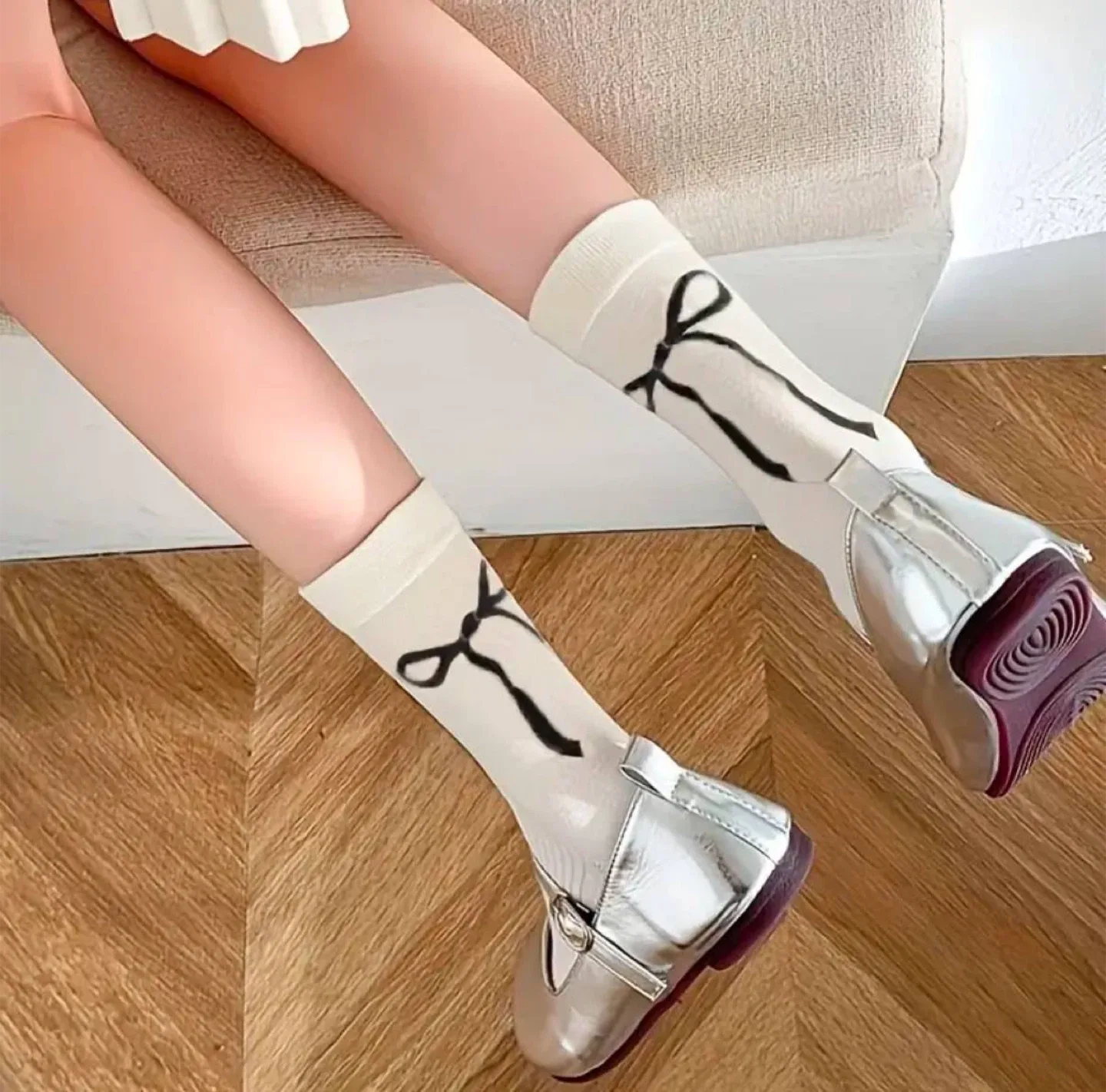 Socks cute pink bow - 5 pairs image indicator(6)