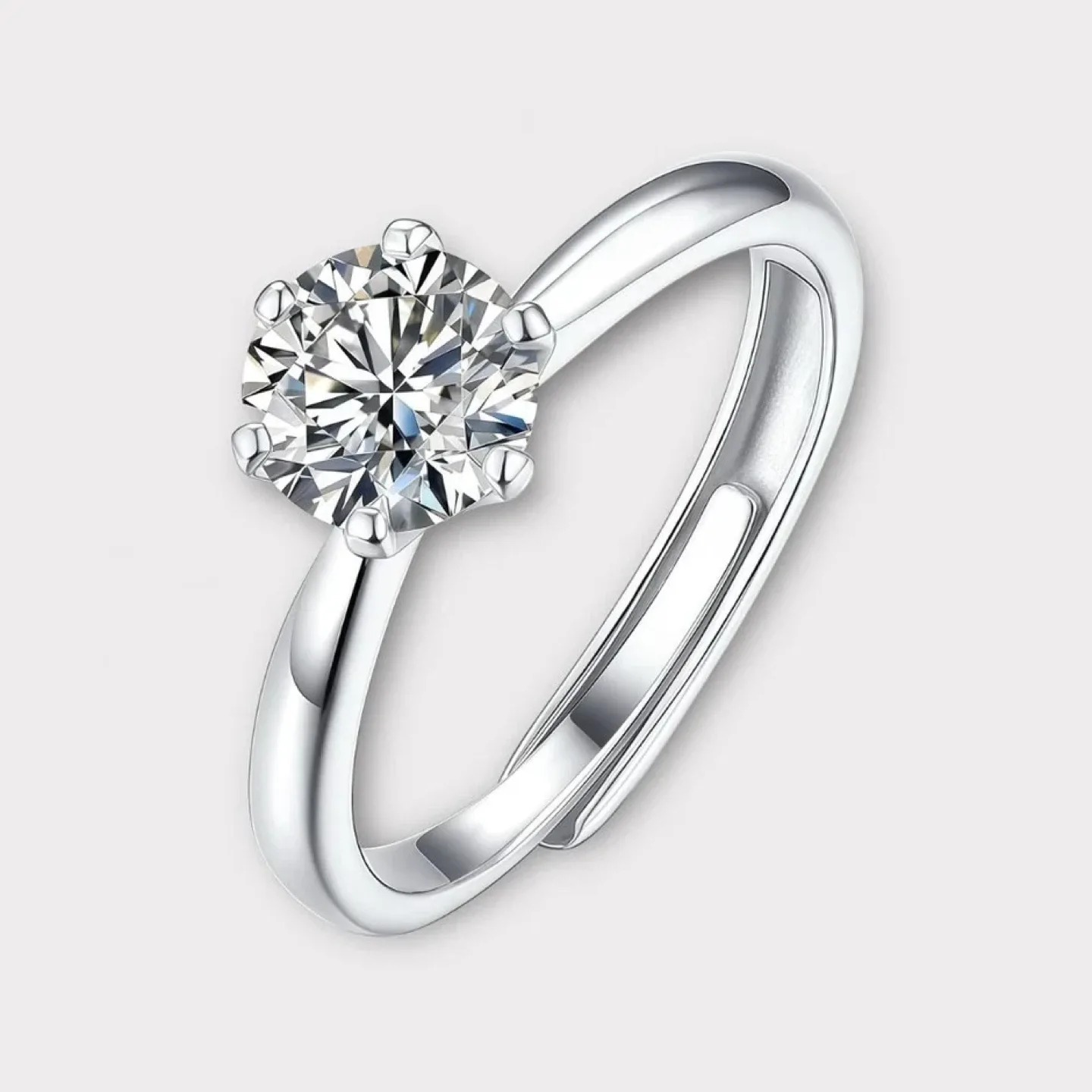 Moissanite Stud Ring