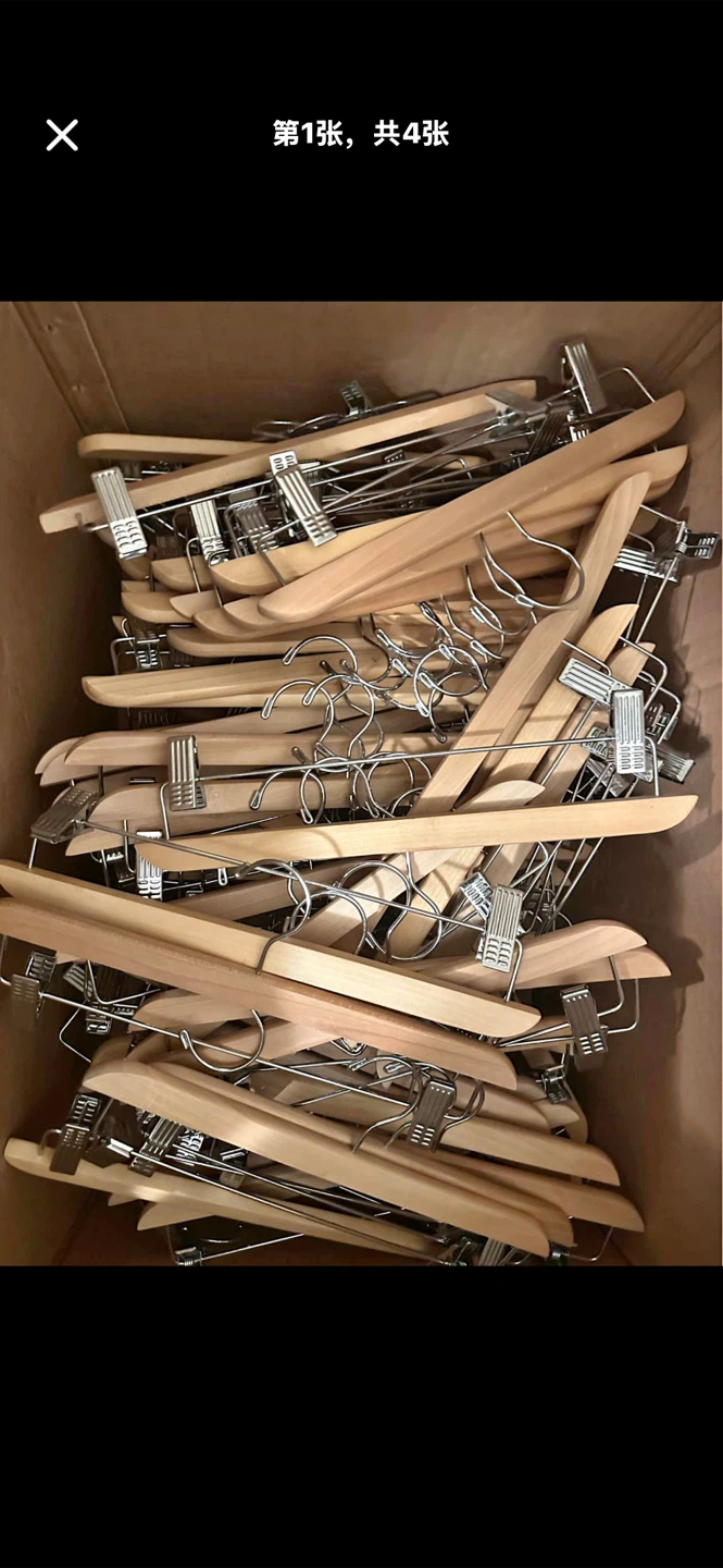 Wooden Clothes Hangers with Clips