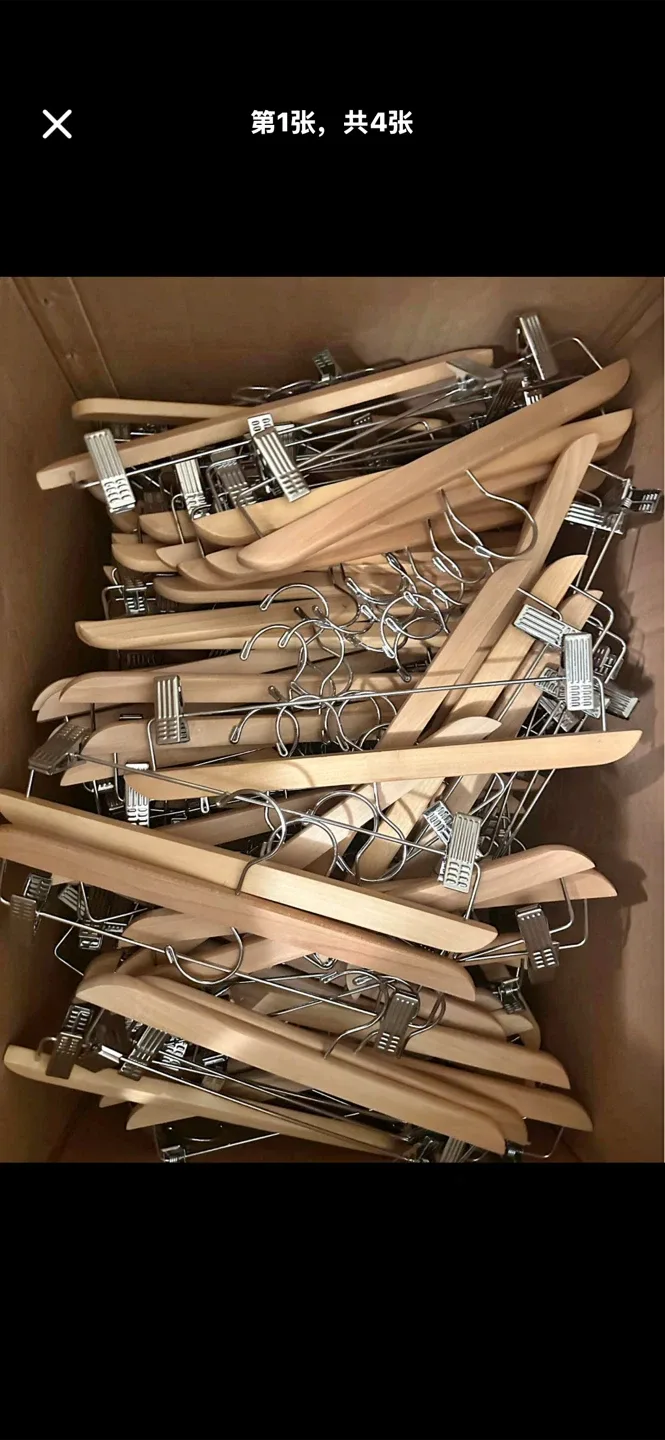 Wooden Clothes Hangers with Clips