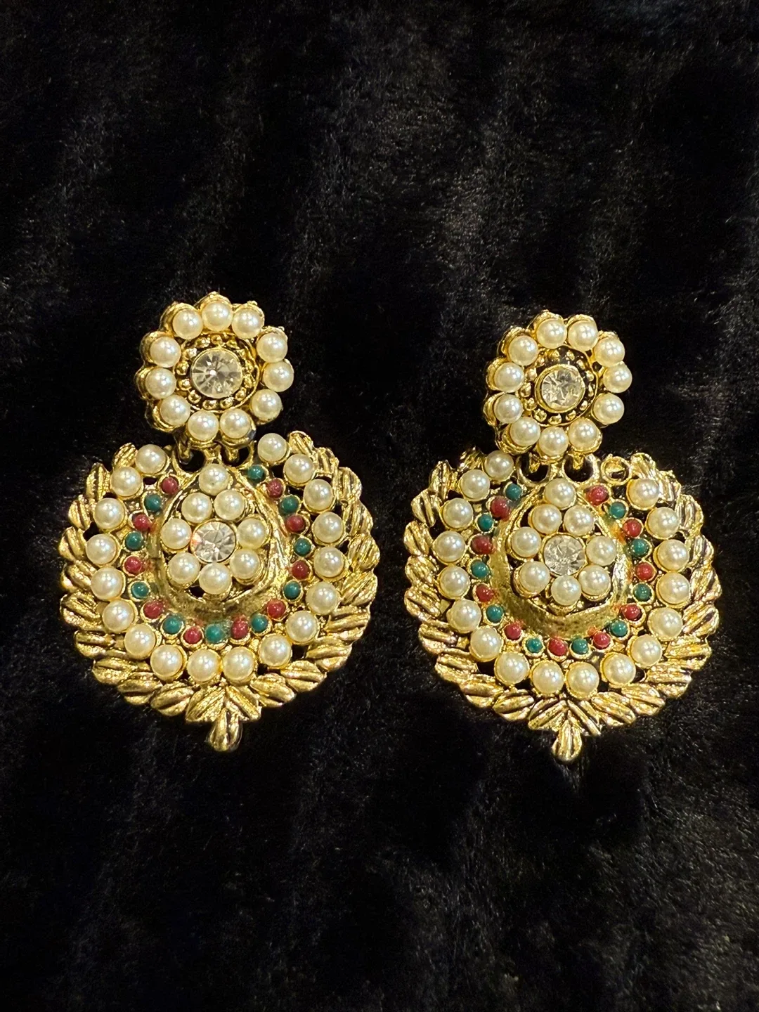 Gold Tone Dangle Earrings