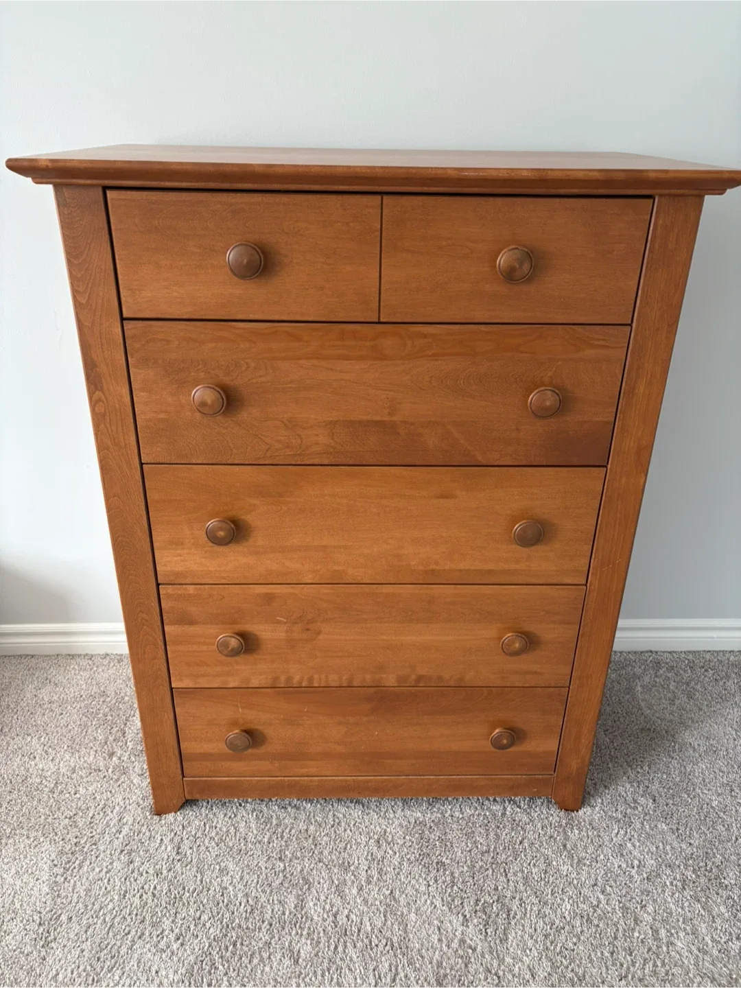 Solid Wood 6-Drawer Dresser