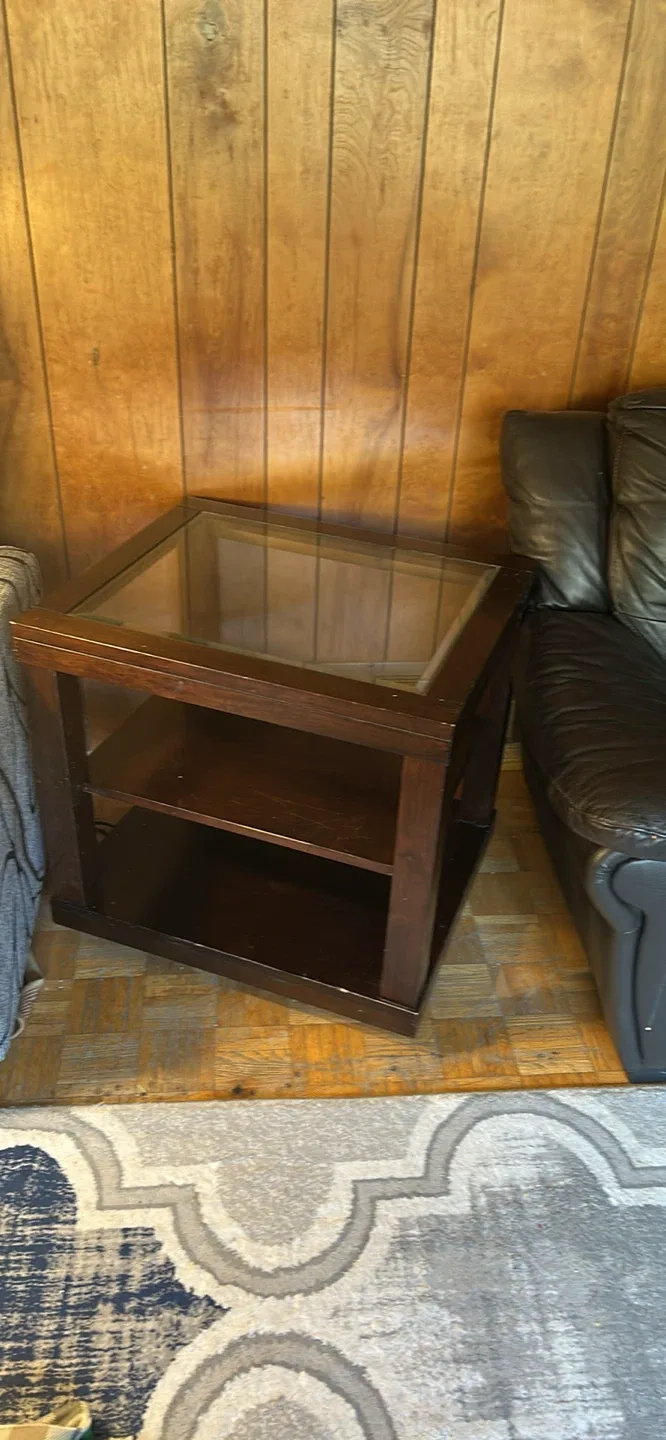 Brown Glass Top Coffee Table image indicator(3)