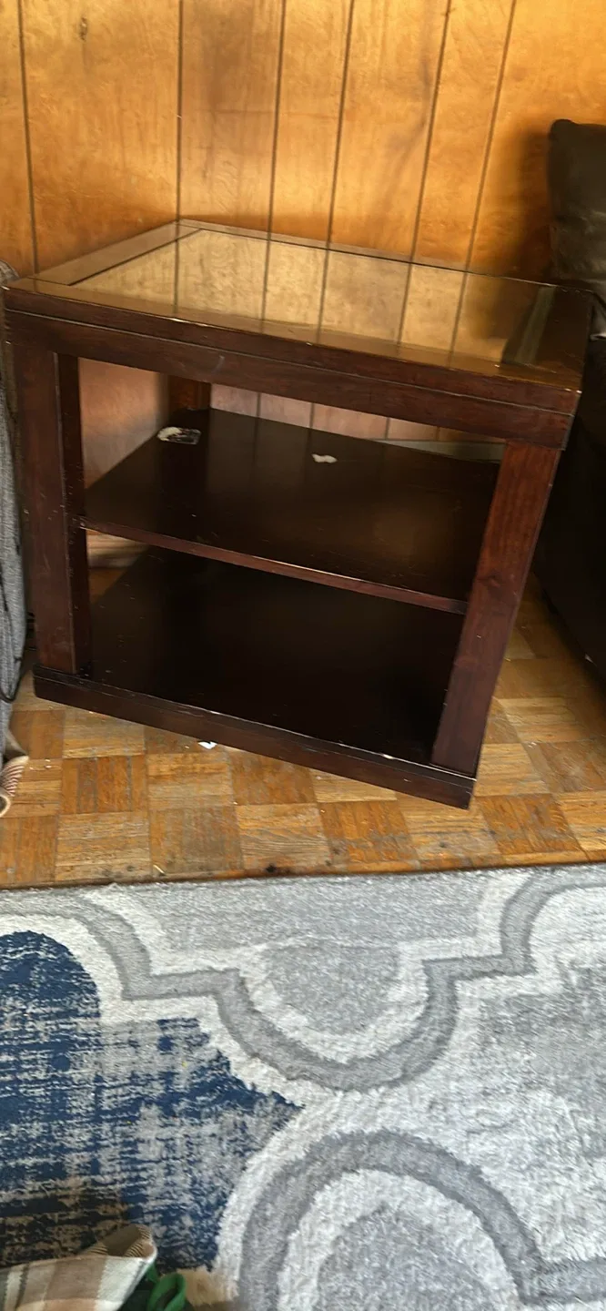 Brown Glass Top Coffee Table image indicator(2)