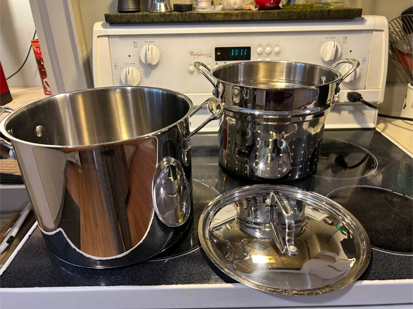 Cuisinart 9 Quart Stockpot soup Steamer Strainer + Lid stock pot