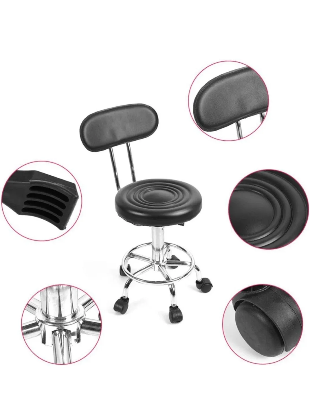 TOPINCN Modern Black Salon Chair image indicator(2)