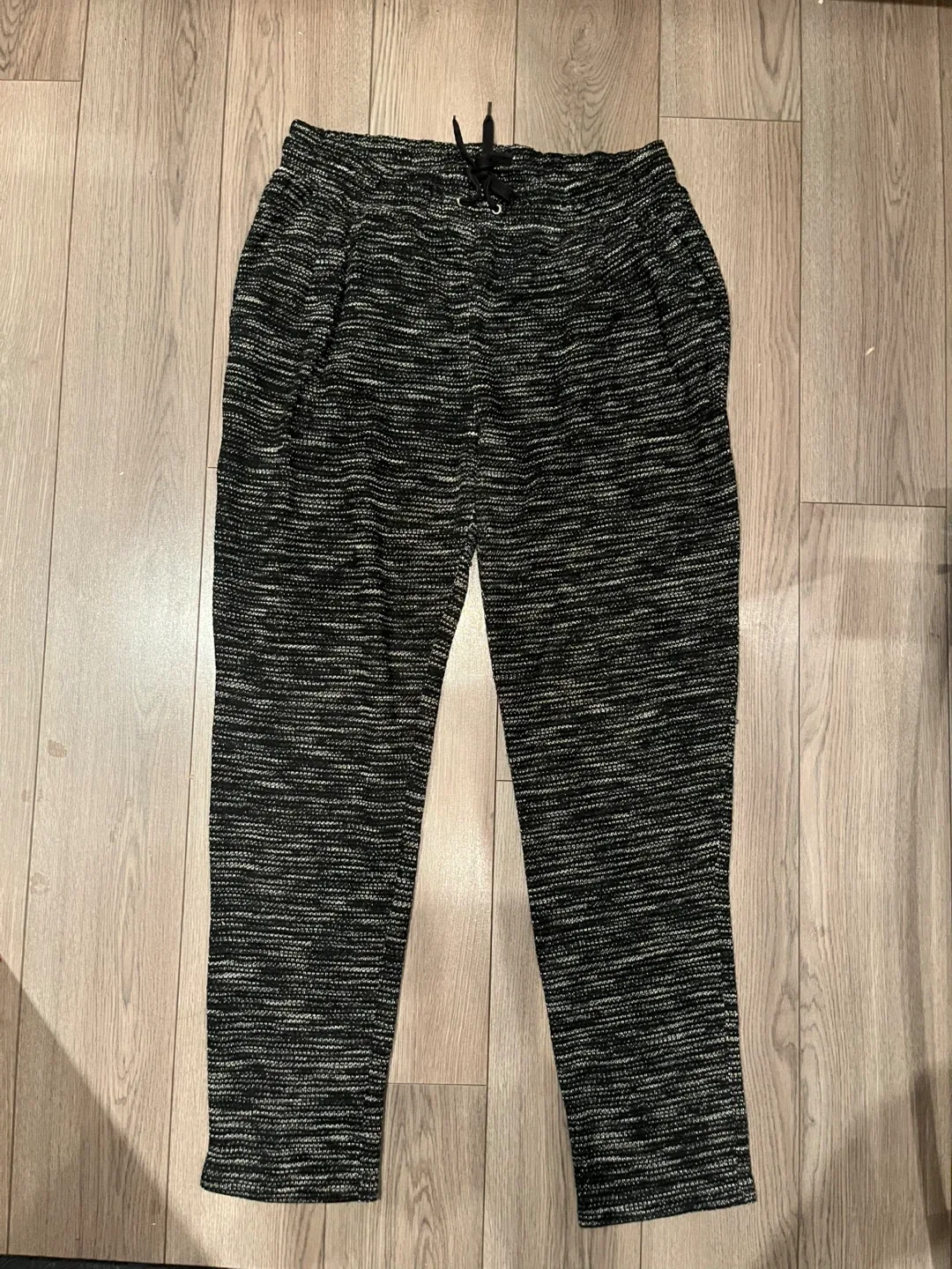 H&M Black & White Knit Pants - Size M