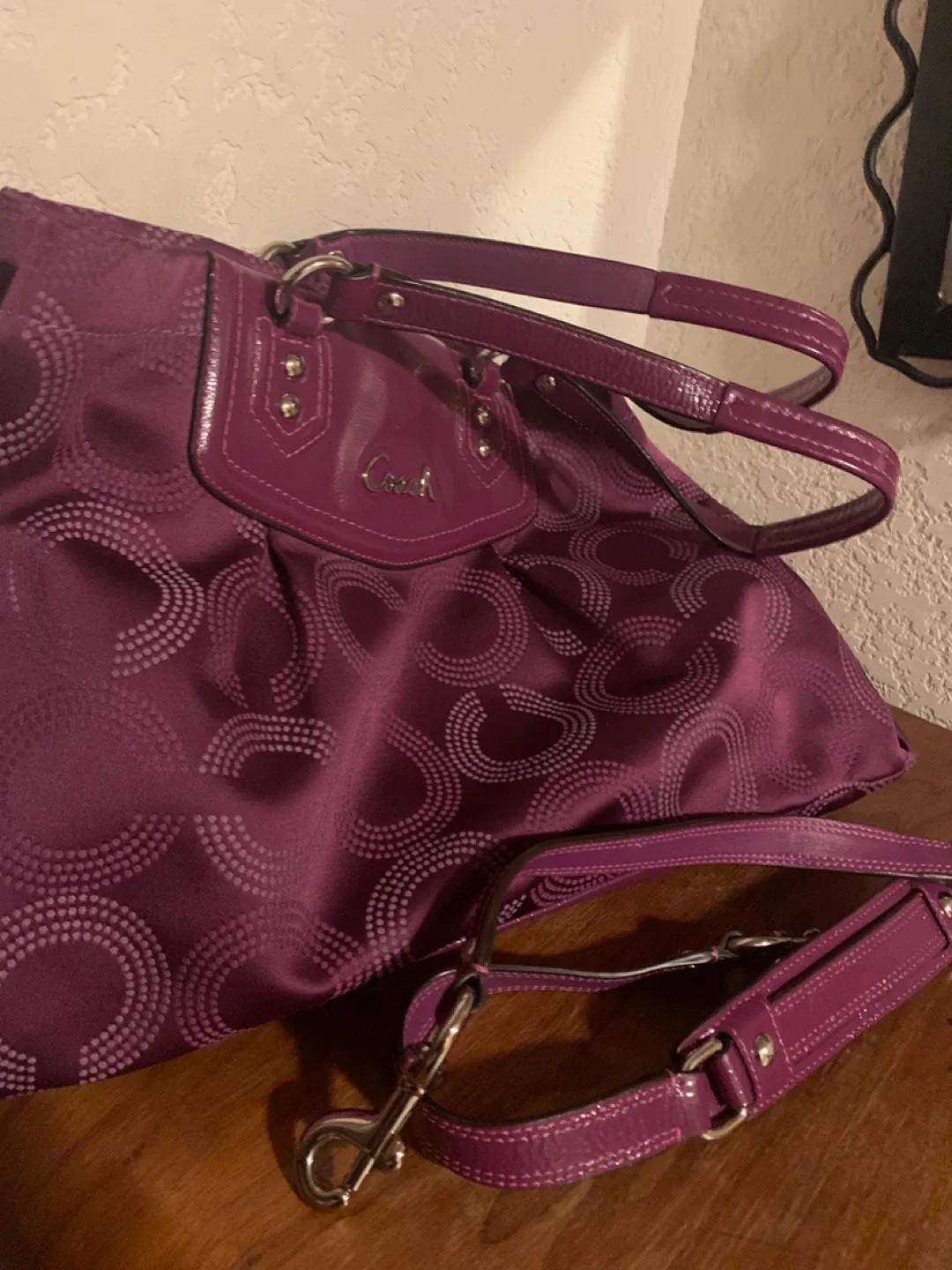 Coach Purple Tote Bag