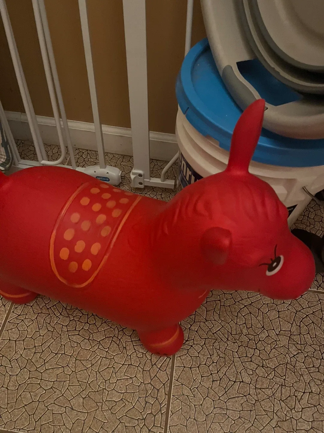 Red Inflatable Animal Hopper Toy