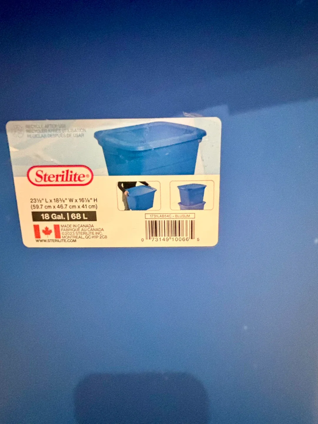 Storage Bins in blue leather and medium image indicator(4)