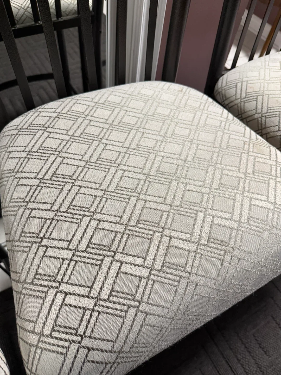 Set of 4 Bar Stools - Black Metal Frame- Soft cushion image indicator(3)