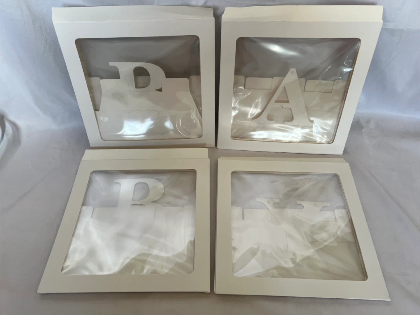 White Baby Letter Boxes - 4PCS - photo 5