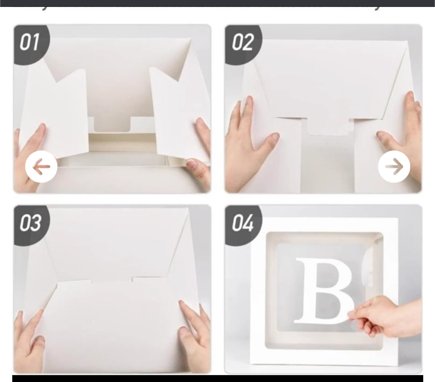 White Baby Letter Boxes - 4PCS - photo 4