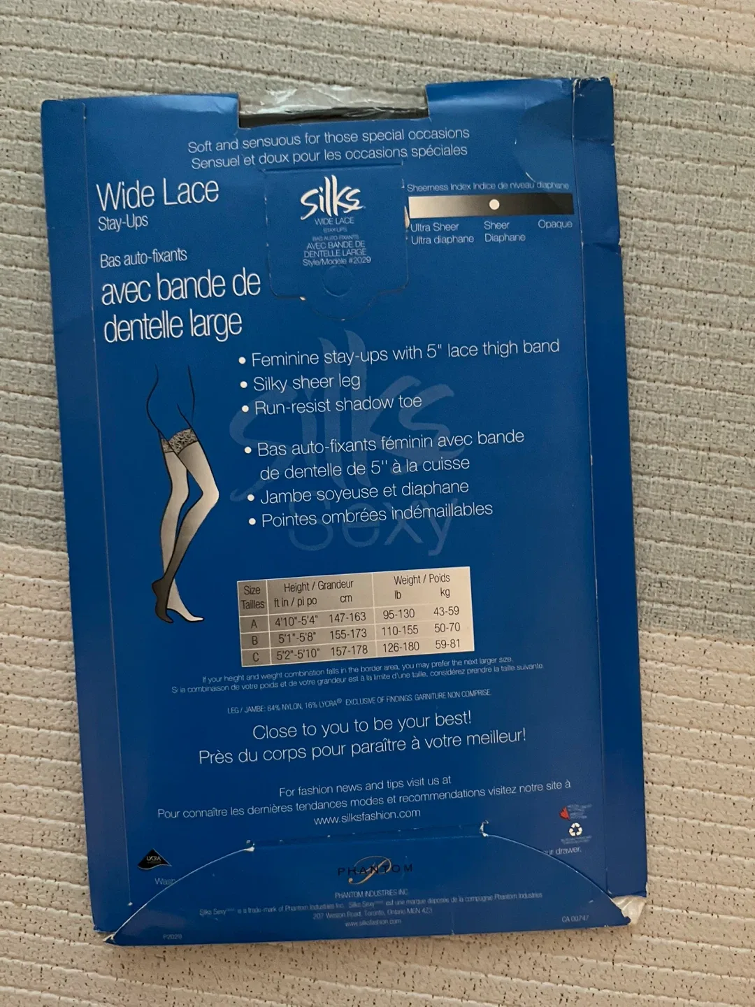 Silks Sexy Wide Lace Stay-Ups - Size A image indicator(2)