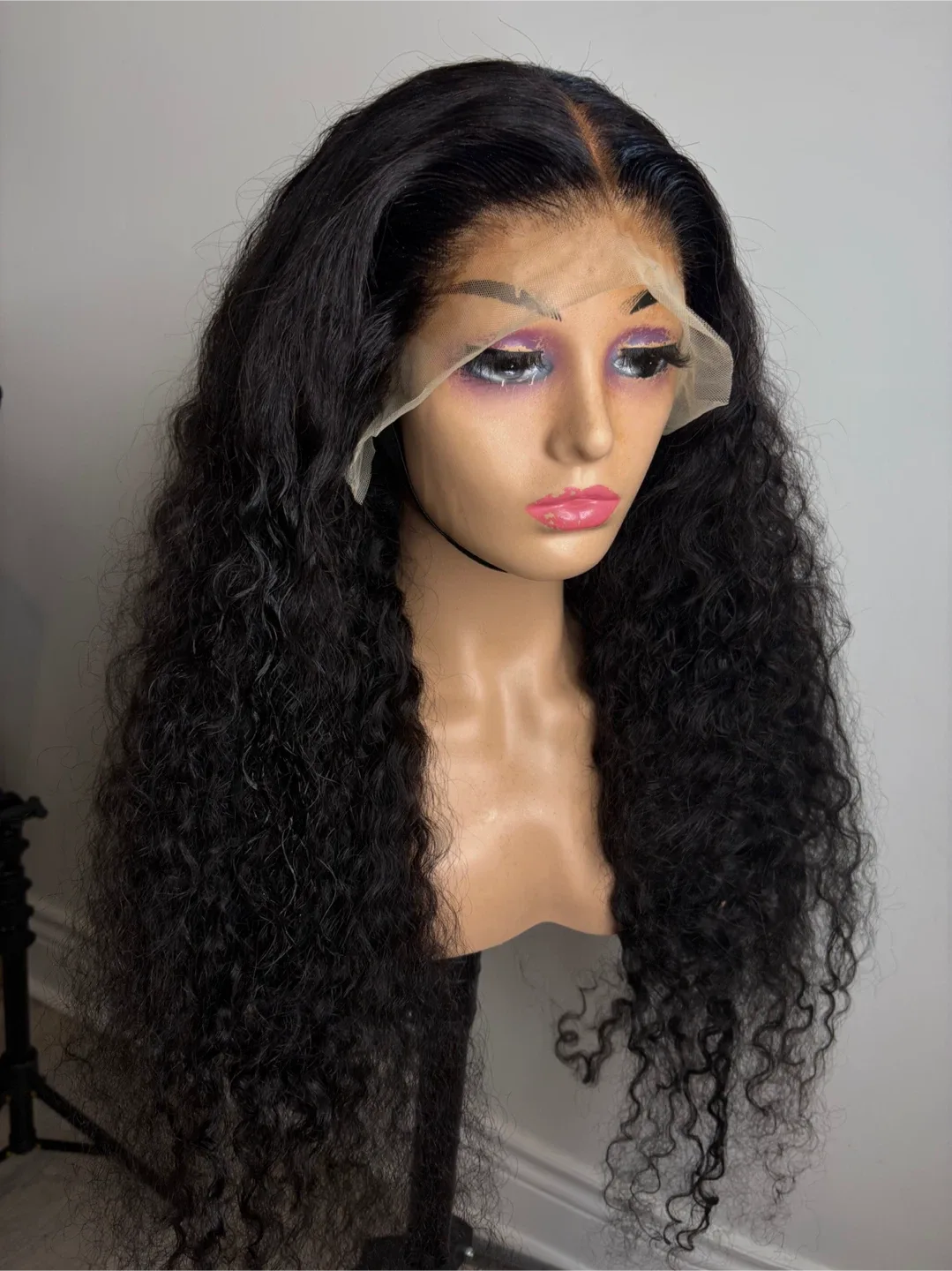 28” inches LUXURY curly human hair wig image indicator(2)