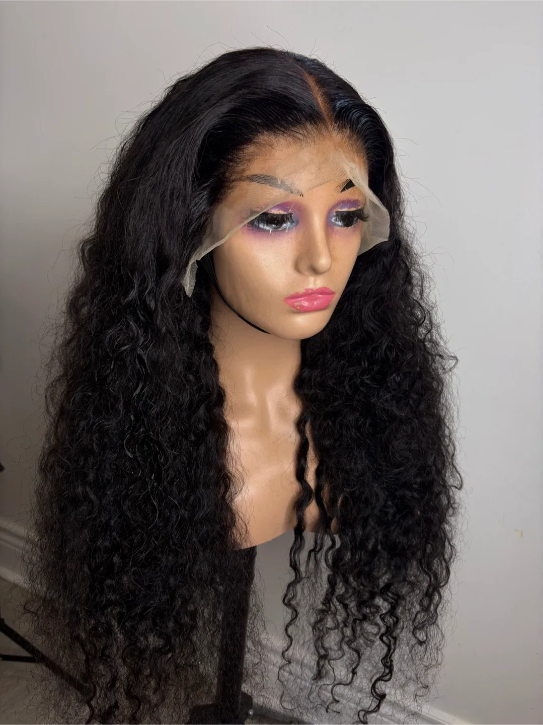 28” inches LUXURY curly human hair wig image indicator(3)