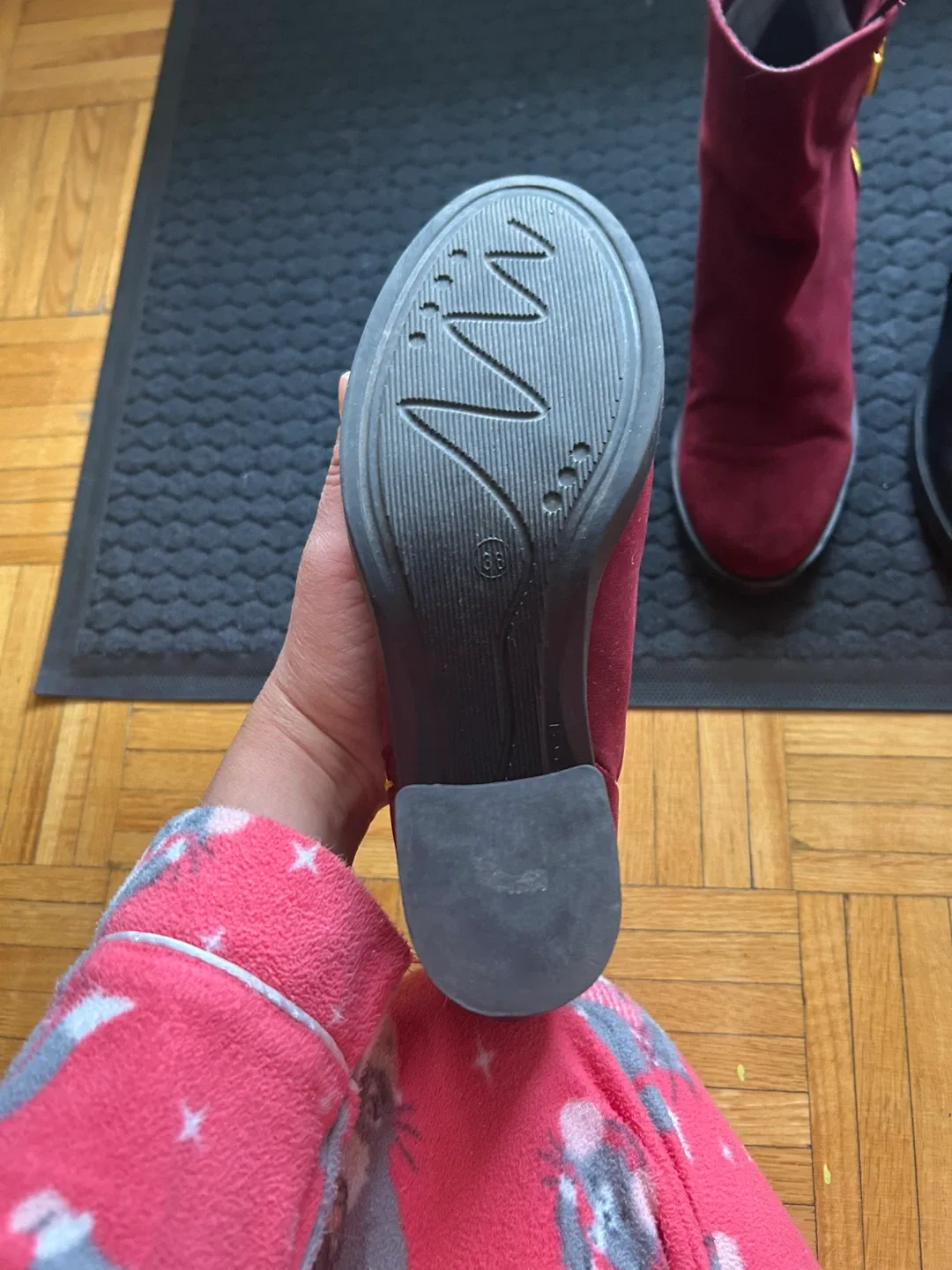 Burgundy Ankle Boots Size 38 image indicator(3)