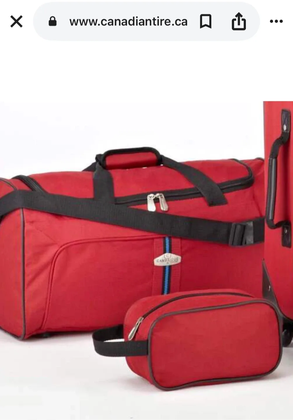 BN Cambridge Travelway Red set of 3 bags