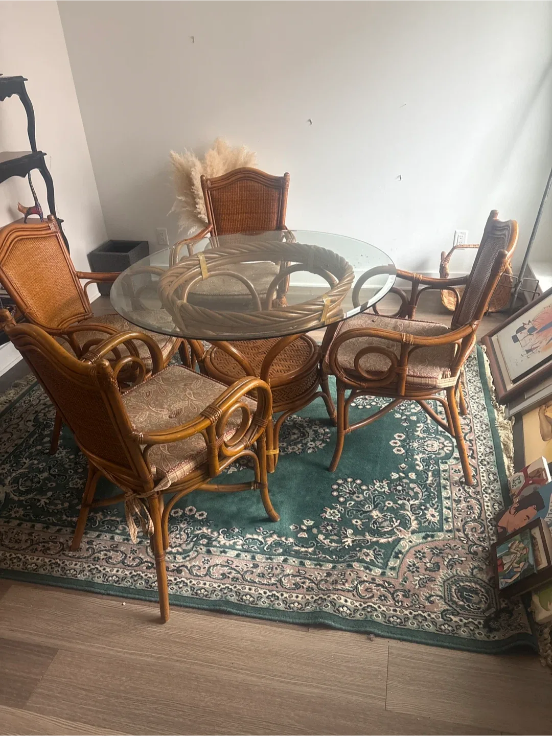 Wicker Dining Set - Table and 4Chairs