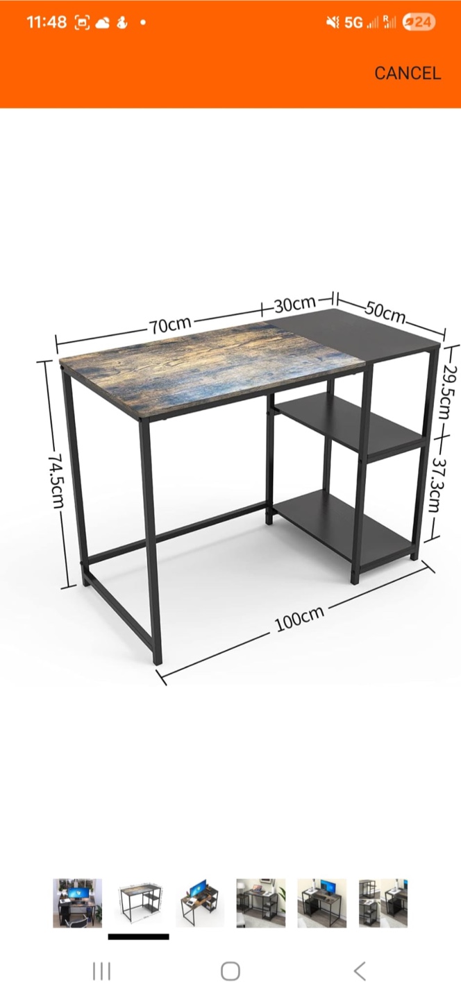 Desk with Shelves & Desk Organizer