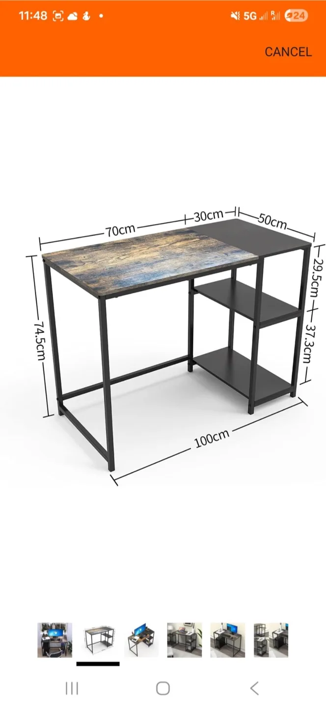 Desk with Shelves & Desk Organizer