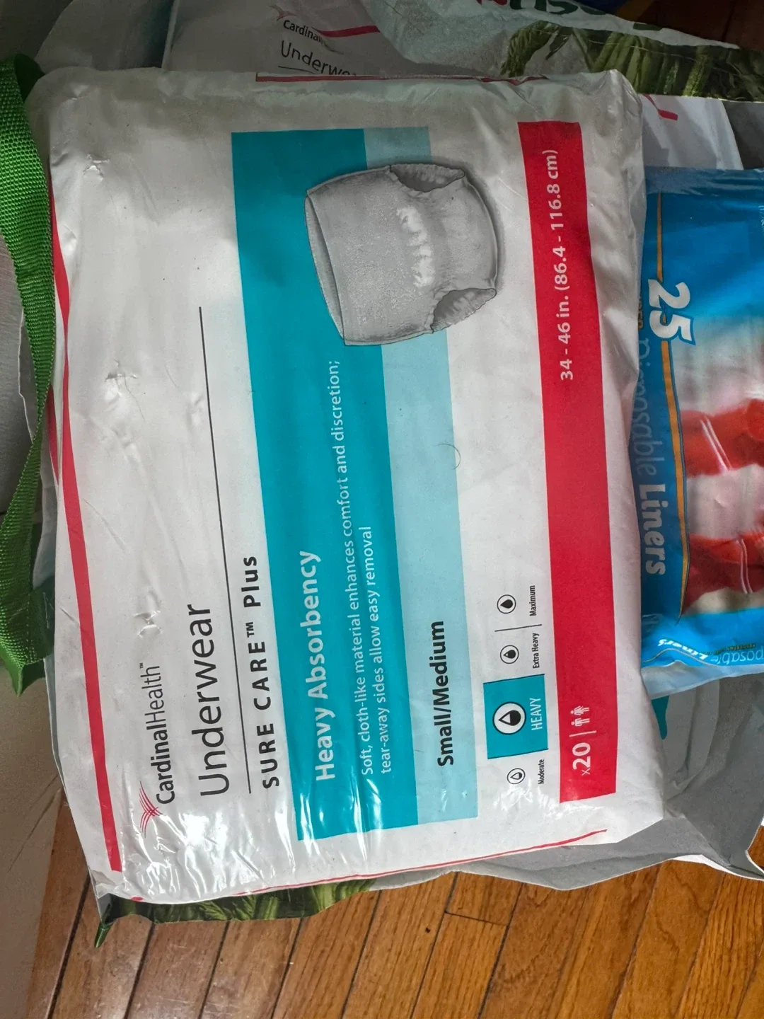 Cardinal Health Sure Care Underwear, Size Small/Medium