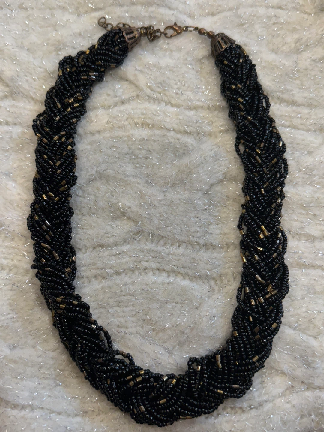 Beaded Necklace - Black & Gold - photo 4