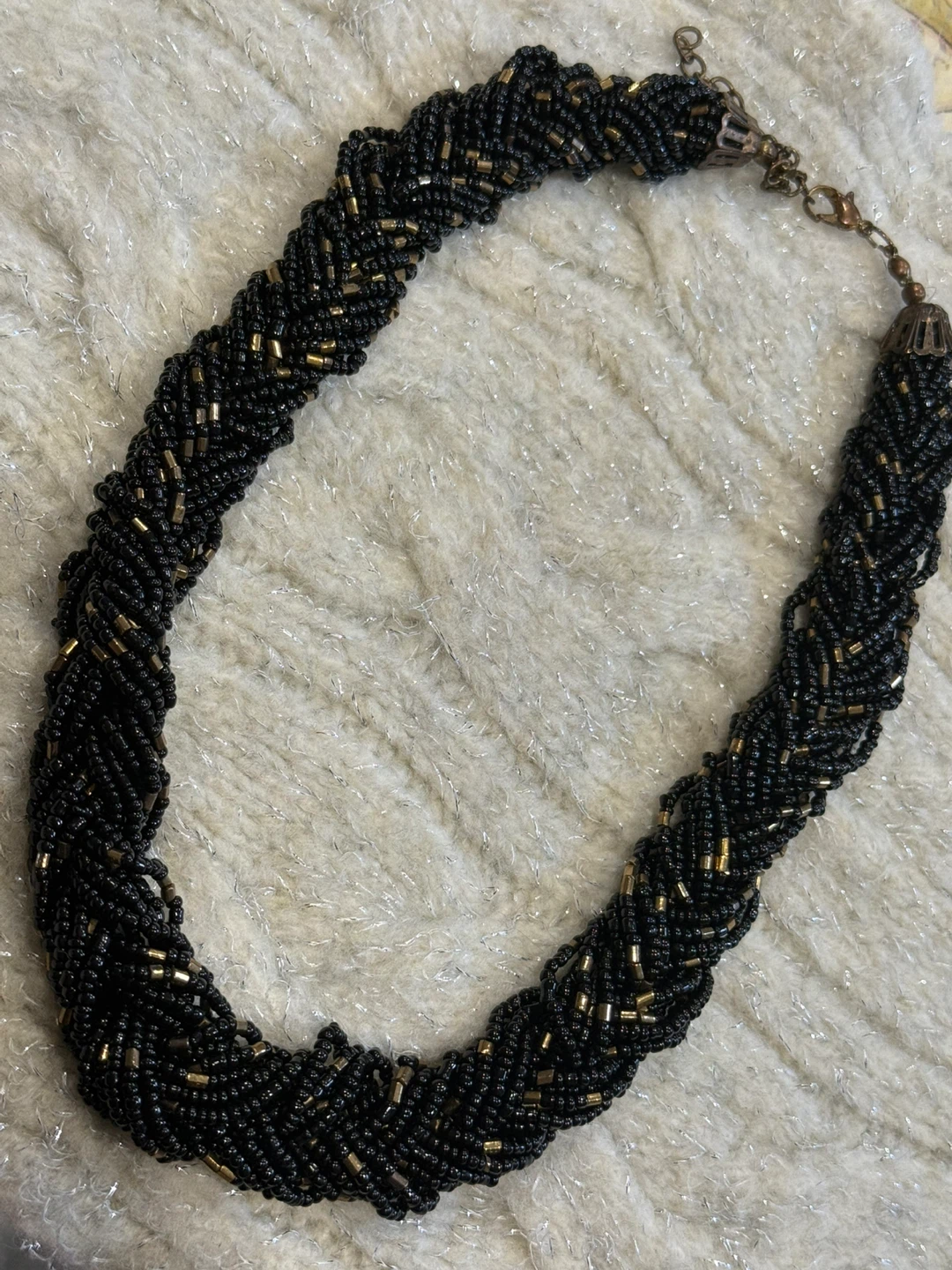Beaded Necklace - Black & Gold - photo 3