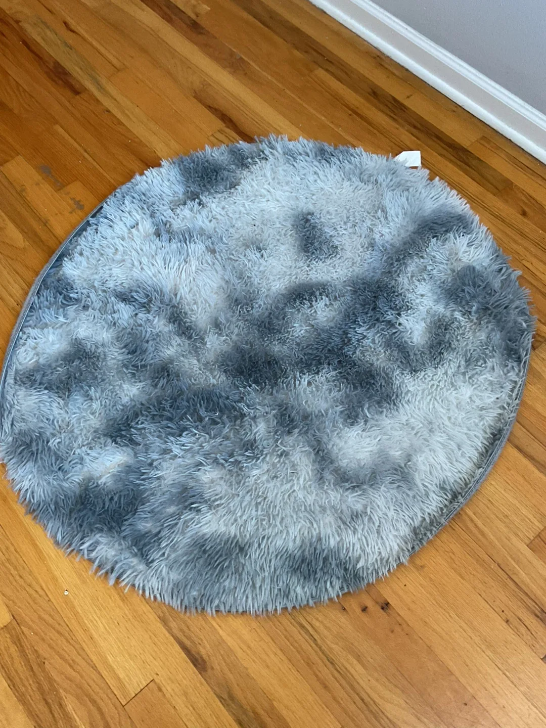 Gray Round Rug