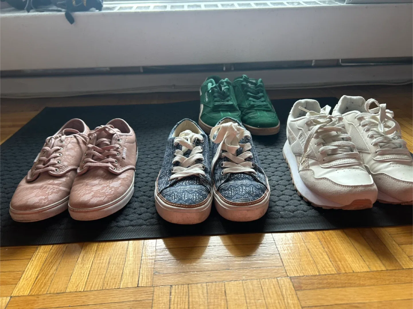 Assorted Women's Shoes: Vans, Toms, Reebok