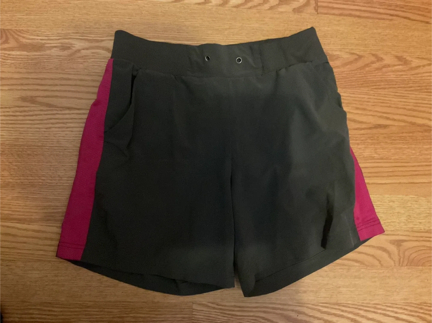 Athletic Shorts - Black & Pink