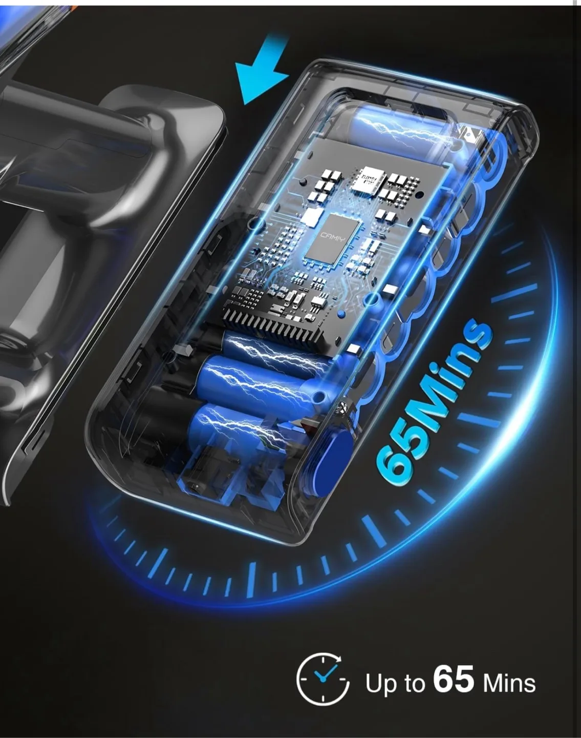 Brand New Cordless Vacuum Cleaner- 600W- 50KPA- 65 Mins Runtime image indicator(4)