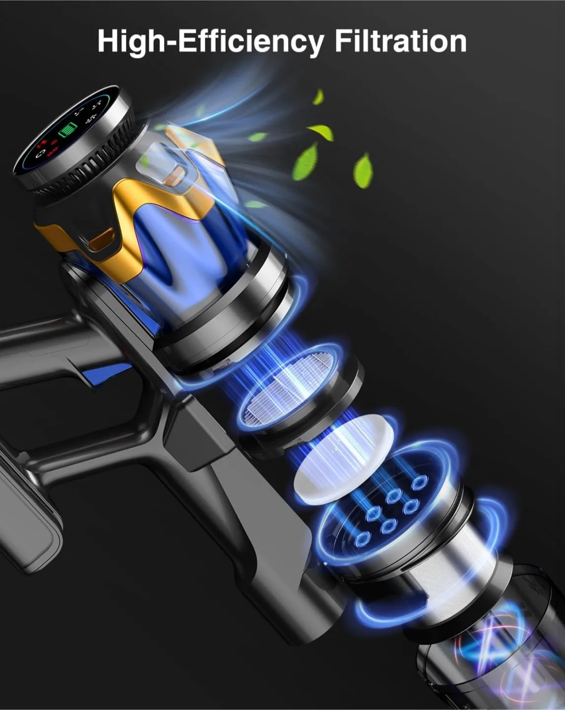 Brand New Cordless Vacuum Cleaner- 600W- 50KPA- 65 Mins Runtime image indicator(7)