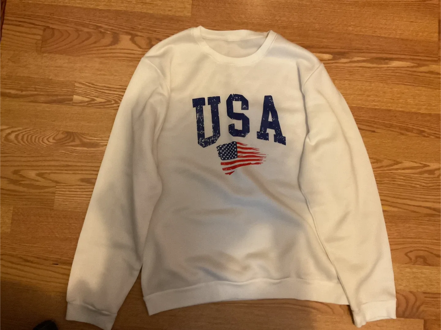 White USA Graphic Sweatshirt
