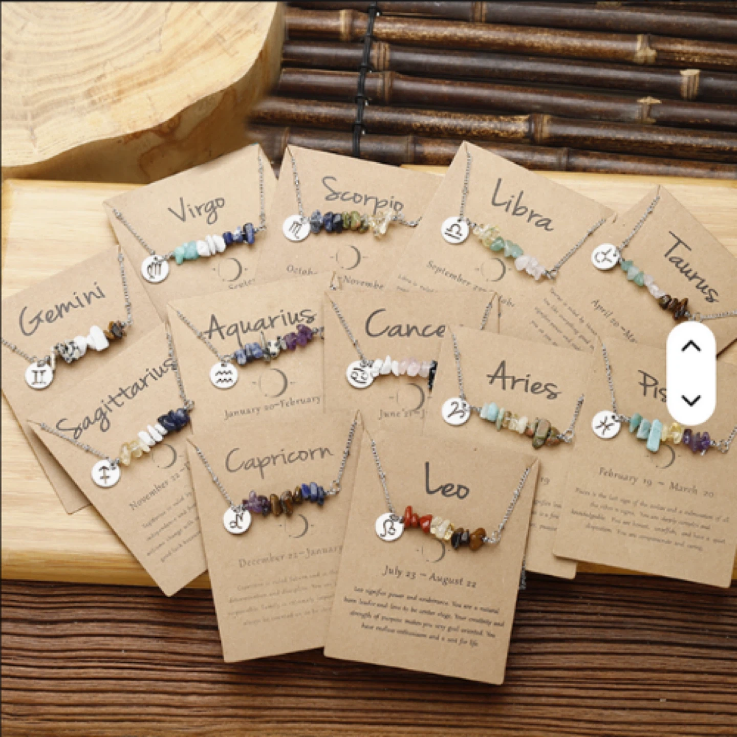 Zodiac Gemstone Necklace