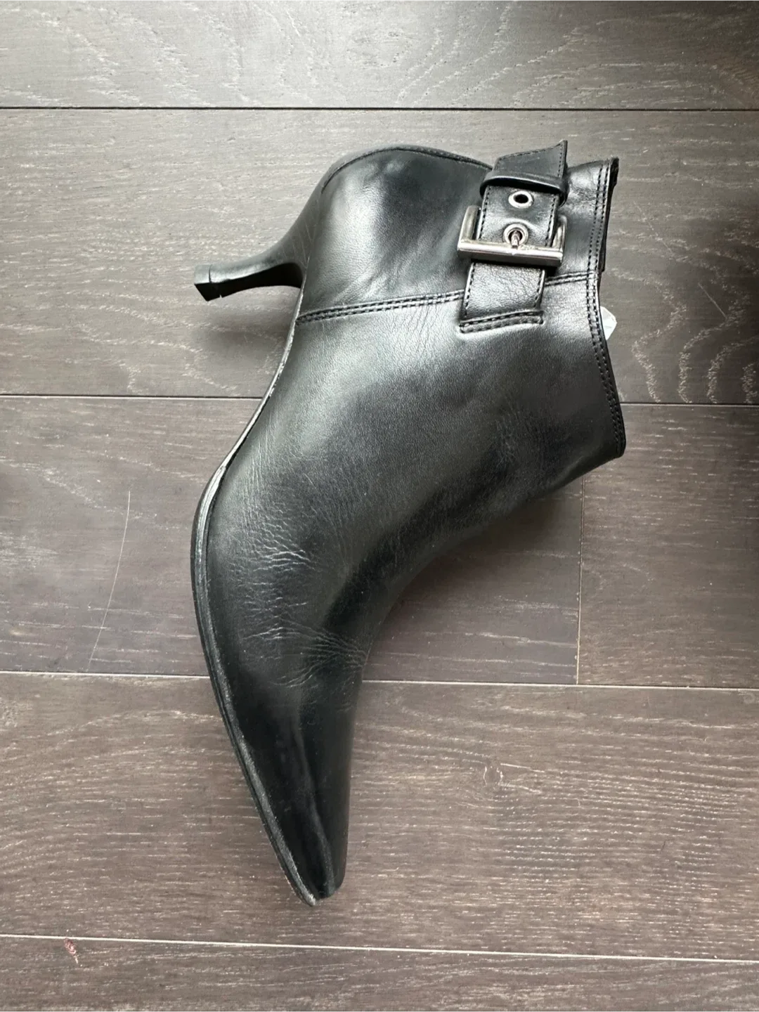 Donald J Pliner-Loni Black Leather Ankle Boots - Size 7.5
