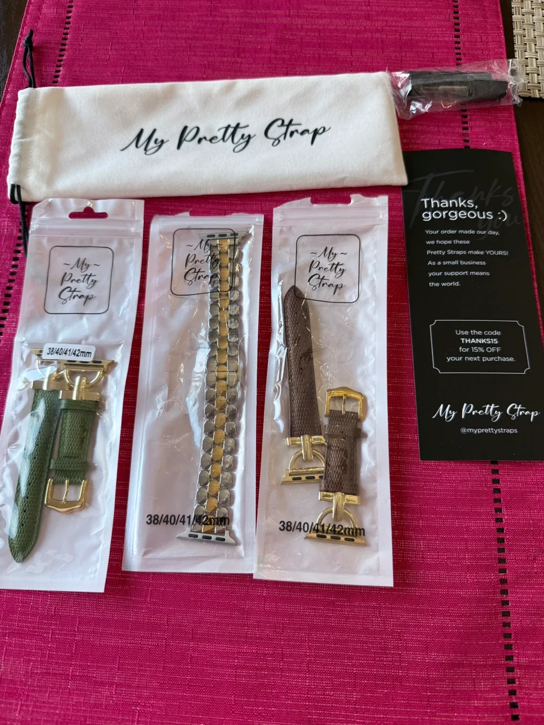 Apple Watch Bands 38/40/41/42mm…3 sets