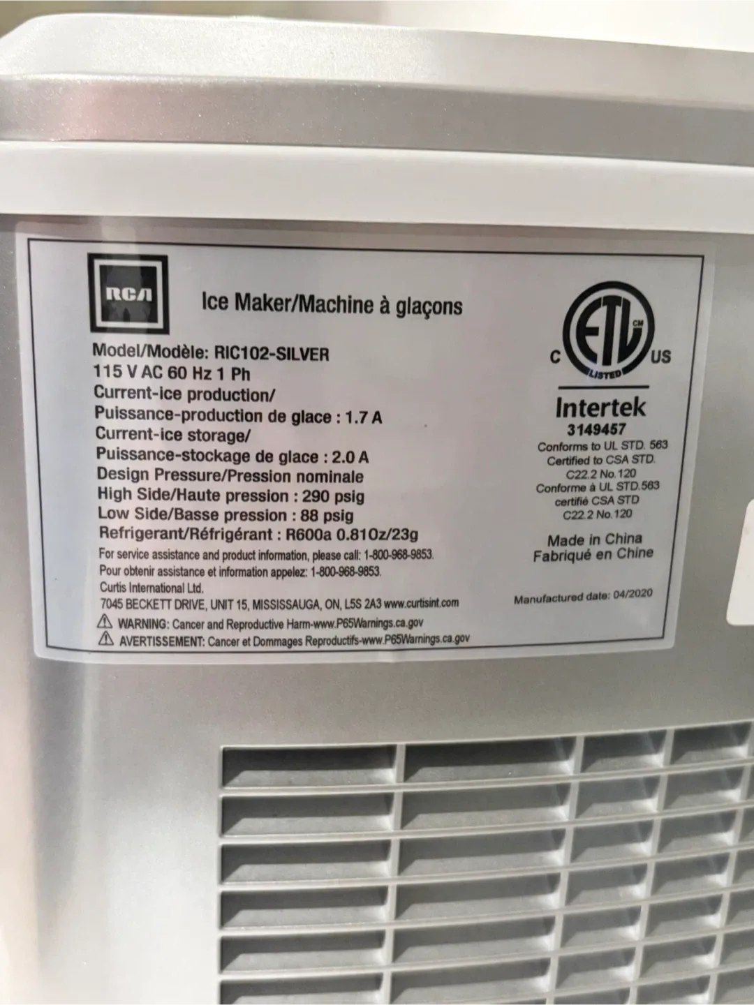 Ice Maker igloo ice maker RCA RIC102-SILVER image indicator(3)