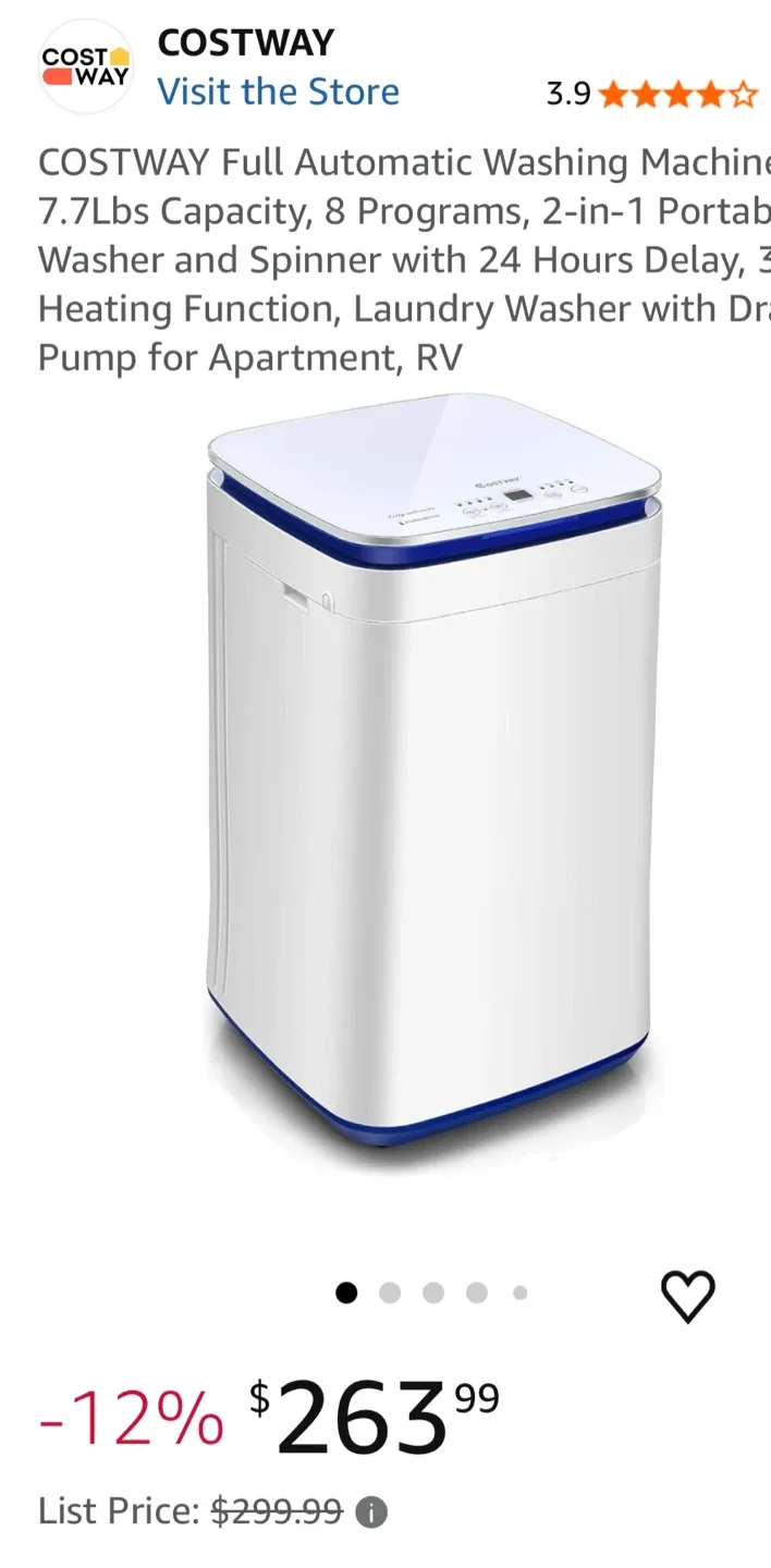 Costway Fully Automatic Washing Machine image indicator(7)