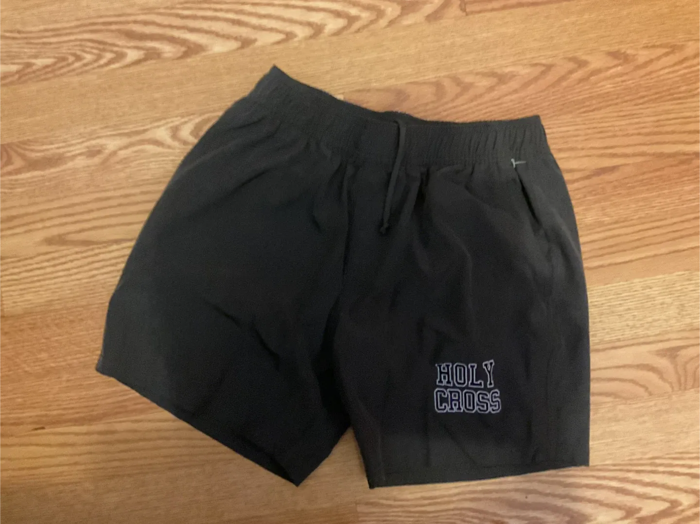 Holy Cross Black Running Shorts