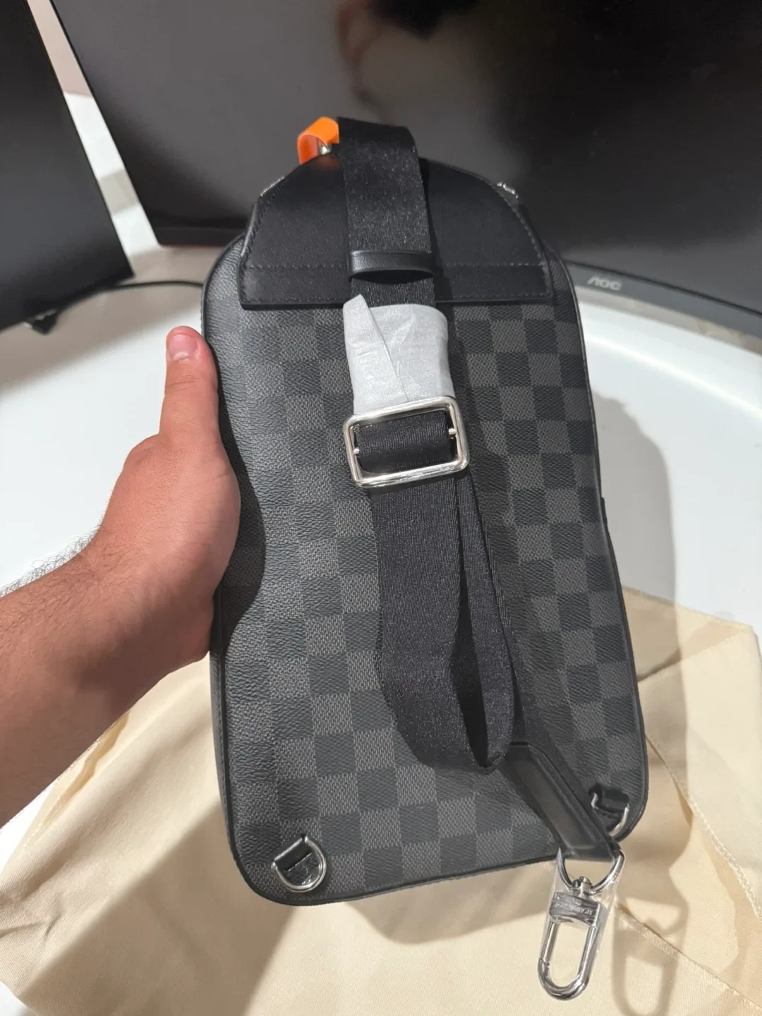 Louis Vuitton Avenue Sling Bag Damier Graphite - New! image indicator(6)