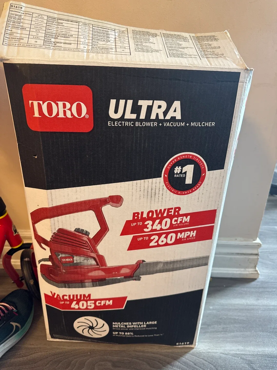 Toro Ultra Electric Blower Vac Mulcher - Like New!