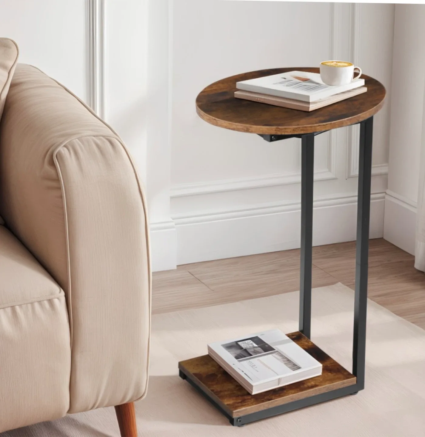 End Side Table, C-Shape
