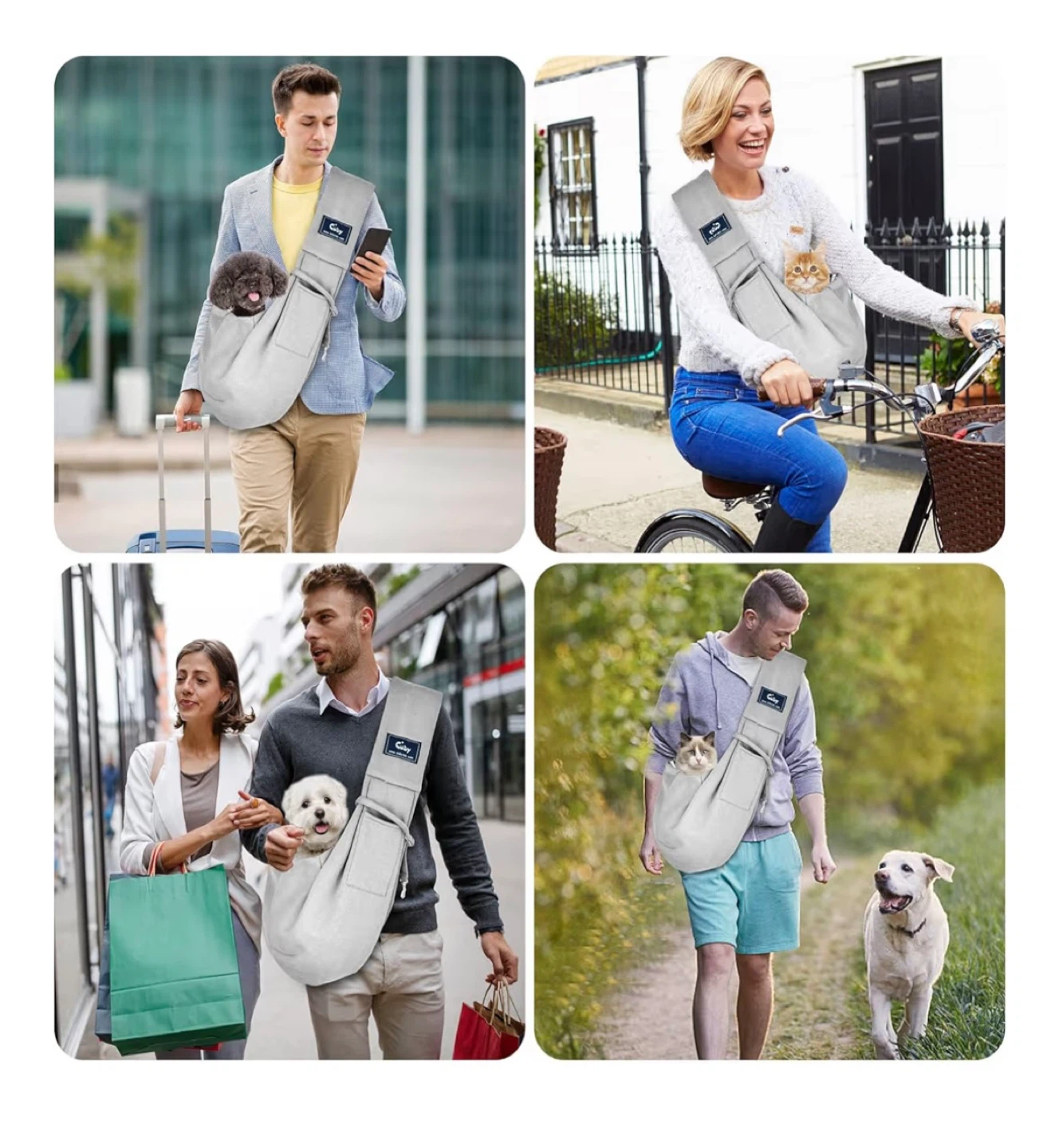 CIBY Pet Sling Carrier - Grey, Up to 12 lb - photo 5